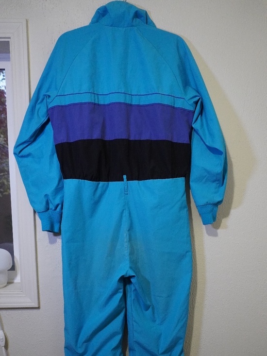 Vintage SERAC Snow Suit – Bright Teal – Women’s Size 12 – Fleece Lined - Picture 3 of 5